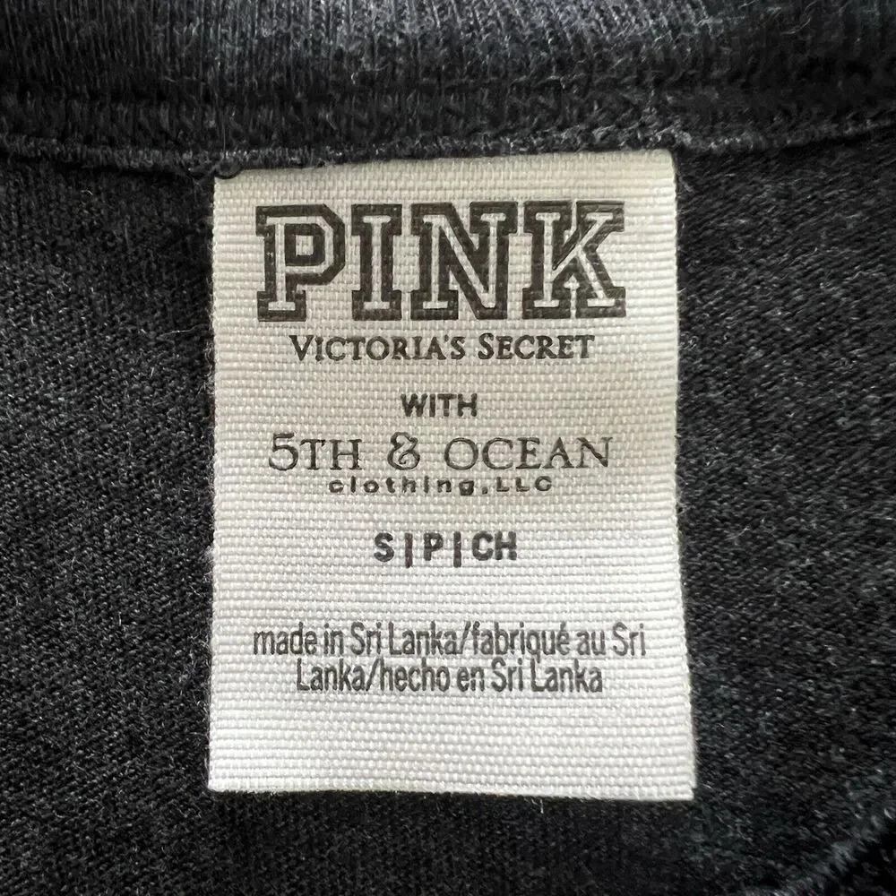 PINK Victoria's Secret 5th & Ocean Texas A&M Univ. Aggies Gray Cutout Tank Top S